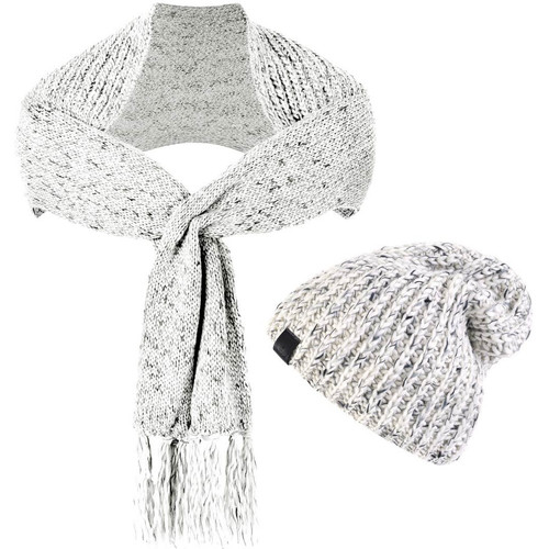 Accessoires textile Femme Echarpes / Etoles / Foulards Mokalunga Echarpe et bonnet Cabra Blanc