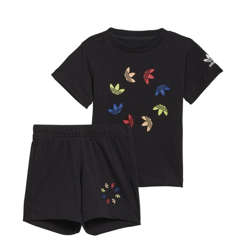Vêtements Enfant Ensembles enfant adidas yung Originals SHORT TEE SET Noir