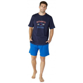 Vêtements Homme Pyjamas / Chemises de nuit Kindy Pyjama court en coton bio style sportif Bleu