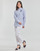 Vêtements Femme Chemises / Chemisiers Lauren Ralph Lauren KOTTA-LONG SLEEVE-BUTTON FRONT SHIRT Blanc / Bleu