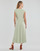 Vêtements Femme Robes longues Lauren Ralph Lauren VATRIZIA-SHORT SLEEVE-DAY DRESS Vert Pale