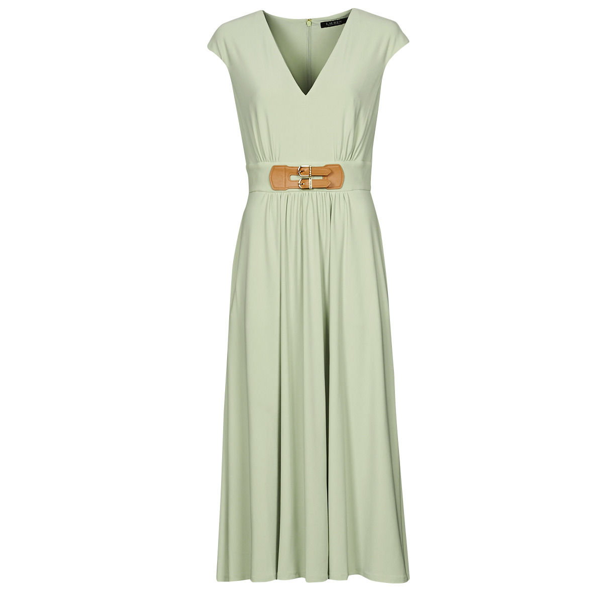 Vêtements Femme Robes longues charm-detail long Free dress VATRIZIA-SHORT SLEEVE-DAY Free DRESS Vert Pale