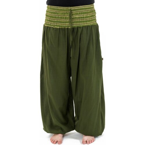 Vêtements Pantalons | Pantalon sarouel grande taille mixte army green Pakho - PA31096