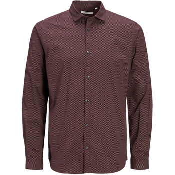 Vêtements Homme Chemises manches longues Jack & Jones Premium Chemise coton cintrée Blackpool Bordeaux