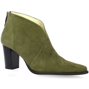 Chaussures Femme Bottes Vidi Studio lengthwise Boots cuir velours Kaki