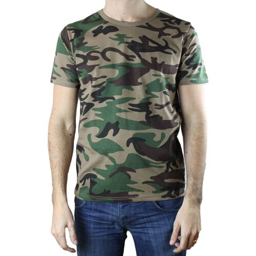 Vêtements Homme air jordan 12 retro unc x jordan retro 12 sicker t shirt T-Shirt Militaire Taille : H Kaki S Kaki