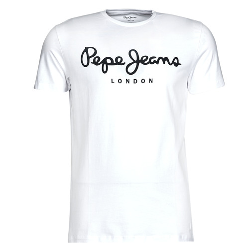 Pepe jeans ORIGINAL STRETCH Blanc - Livraison Gratuite | Spartoo ! -  Vêtements T-shirts manches courtes Homme 24,99 €