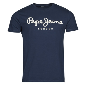 Hommes Vêtements Hauts & t-shirts T-shirts T-shirts manches longues Marca T-shirts manches longues Camiseta azul marino con bototnes 
