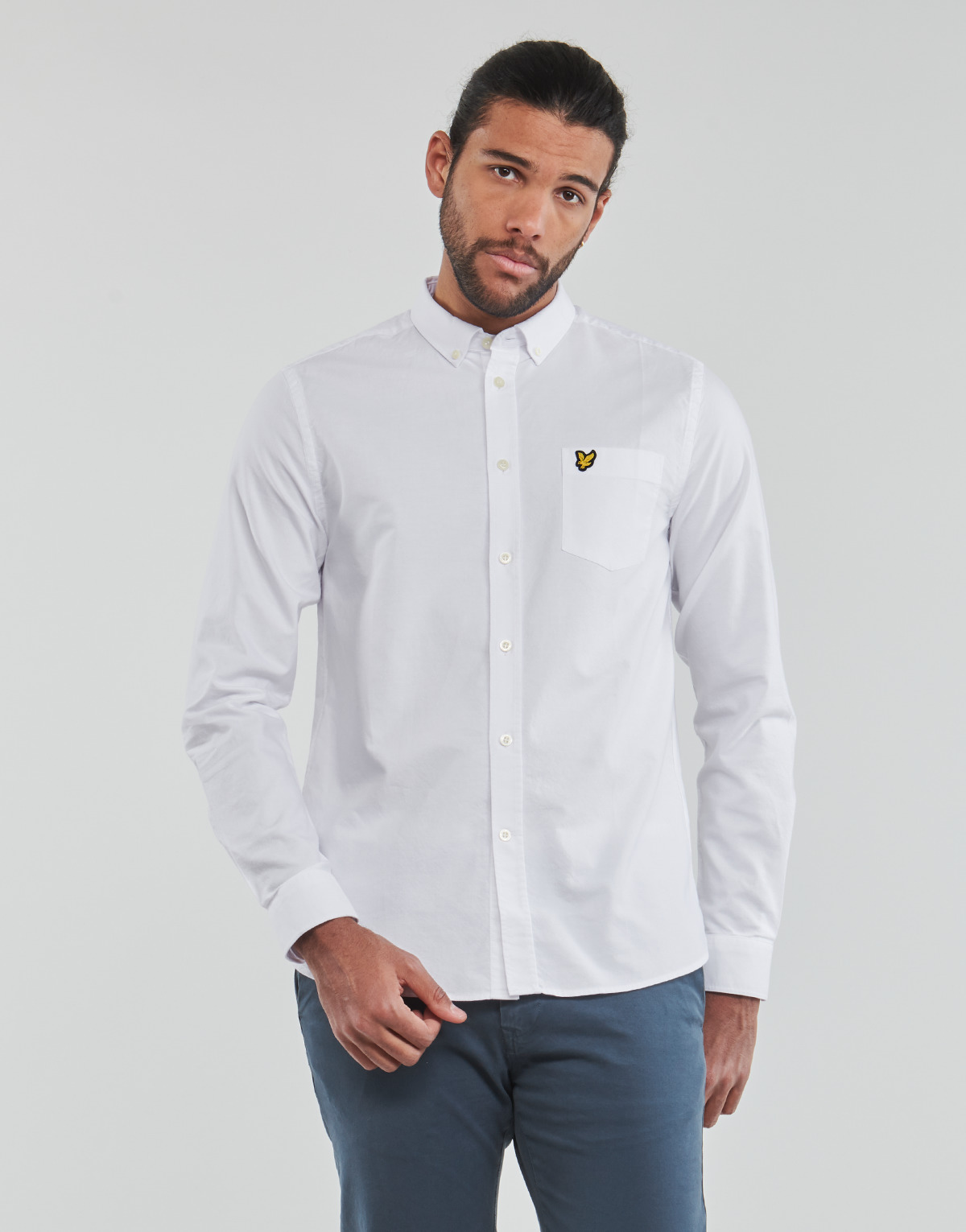 Vêtements Homme Chemises manches longues Lyle & Scott Oxford flannel Shirt Blanc