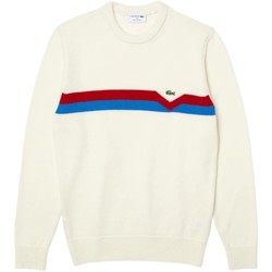 Vêtements Homme Sweats Lacoste Pull Homme  Ref 54650 X32 blanc bleu rouge Multicolore