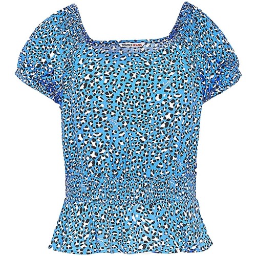 Vêtements Femme T-shirts & Polos Tommy Jeans Haut chemisier à motif Femmes  ref 5311 Multicolore
