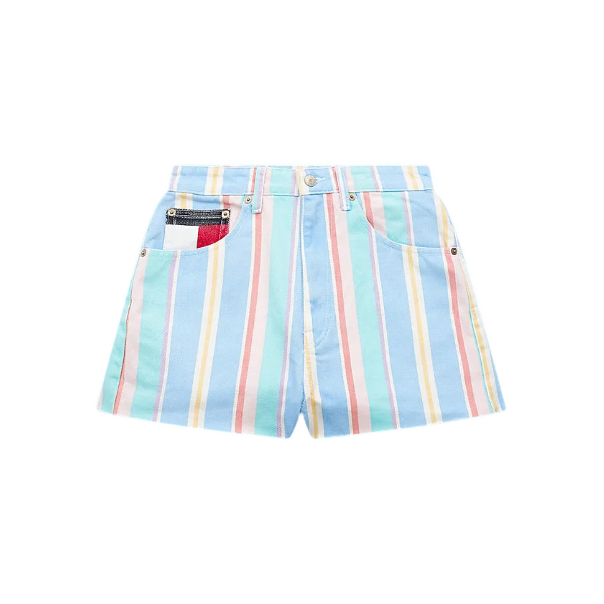 Vêtements Femme Shorts / Bermudas Tommy Jeans Short à rayures  ref 52953 Multicolore Multicolore