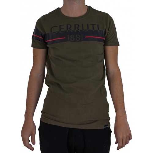 Vêtements Homme T-shirts dress manches courtes Cerruti 1881 Bande Kaki