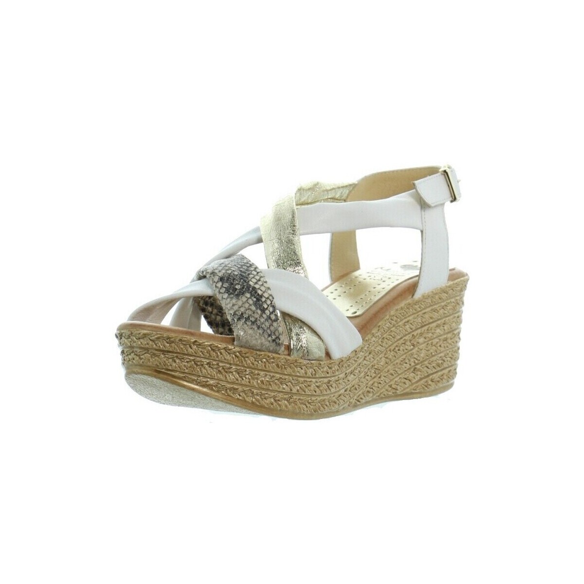 Chaussures Femme Escarpins Marila Compensées  ref_46313 Multi Blanc Multicolore