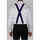 Vêtements Homme Cravates et accessoires Kebello Bretelles extensibles à clips Marine H Marine