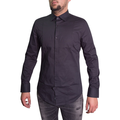 Vêtements Homme Chemises manches longues Guess P2127 Chemises  Noir Noir