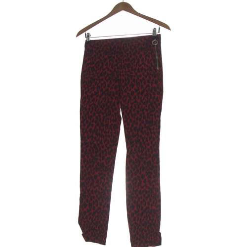 Vêtements Femme Pantalons Zara pantalon droit femme  34 - T0 - XS Rouge Rouge