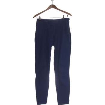 Vêtements Femme Pantalons Pull And Bear Pantalon Droit Femme  38 - T2 - M Bleu