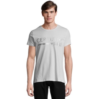 Vêtements Homme two-tone embroidered Cross T-shirt Cerruti 1881 Courseulles Blanc