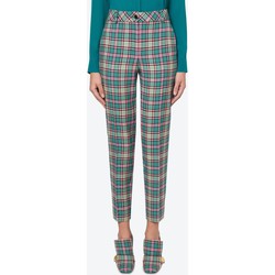 Vêtements Femme Pantalons Moschino Cropped Check Trousers Blue