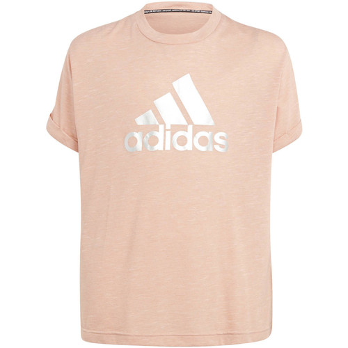 Vêtements Fille T-shirts manches courtes adidas Originals T-shirt Badge Of Sport Rose