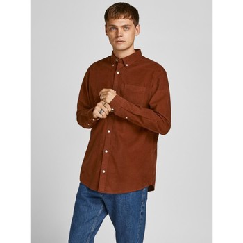 Vêtements Homme Chemises manches longues Jack & Jones 12196529 CORD SHIRT-SEQUOIA Marron