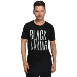 Vêtements Homme Débardeurs / T-shirts sans manche Black Kaviar Tee-shirt homme GASIC noir/blanc  - XS Noir