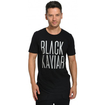 Vêtements Homme T-shirts & Polos Black Kaviar Tee-shirt homme GASIC noir/blanc Noir