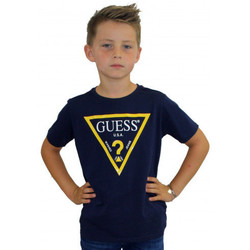 Vêtements Enfant T-shirts & Polos Guess Tee-shirt junior  L73L55 bleu/jaune - 10 ANS Bleu