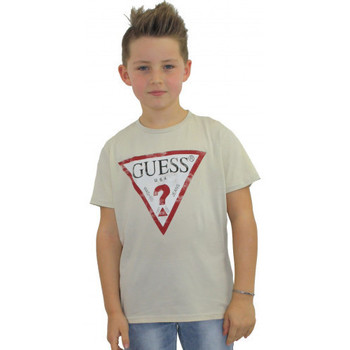 Vêtements Enfant T-shirts & Polos Guess RUST Tee shirt junior L81i26 beige  - 10 ANS Beige
