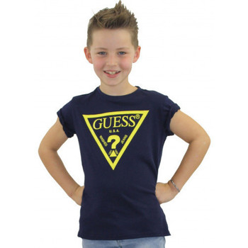 Vêtements Enfant T-shirts & Polos Guess Tee shirt junior L73i55 bleu marine  - 8 ANS Bleu