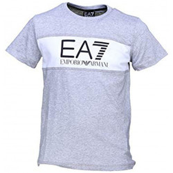 Vêtements Enfant T-shirts & Polos Emporio Armani EA7 Tee-shirt junior  ARMANI 3ZBT54 gris/blanc - 10 ANS Gris