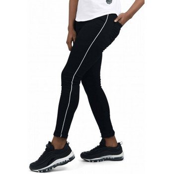 Vêtements Pantalons Project X Paris Jean femme PROJET X  noir à bandes blanches F189001 Noir