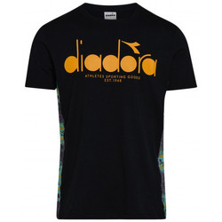 Vêtements T-shirts Born manches courtes Diadora Tee-shirt homme  502175279 noir/orange Noir