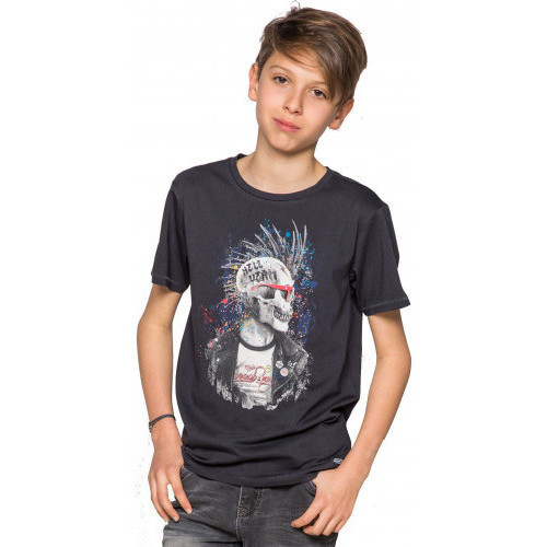 Vêtements Enfant Walk & Fly Deeluxe Tee shirt Junior  Rock noir  ENFIELDON - 10 ANS Noir