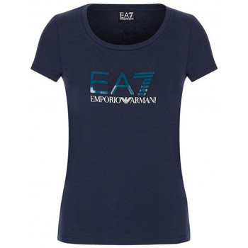 Vêtements Femme Débardeurs / T-shirts Relaxed sans manche Emporio Armani EA7 Tee-shirt femme ARMANI EA7 bleu marine - XS Bleu