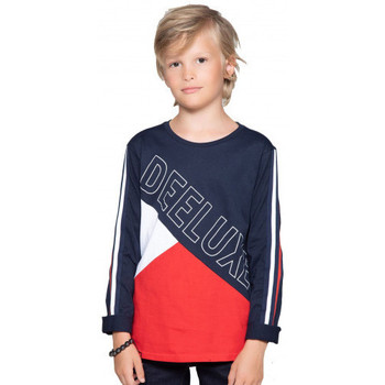 Vêtements Enfant T-shirts & Polos Deeluxe Tee-shirt junior BROS  Bleu blanc et rouge - 10 ANS Bleu
