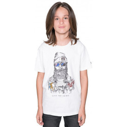Vêtements Enfant T-shirts manches courtes Deeluxe Tee shirt junior TELLIER  blanc Blanc