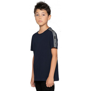 Vêtements Enfant T-shirts & Polos Deeluxe Tee-shirt junior COLBERT  noir bande - 10 ANS Noir