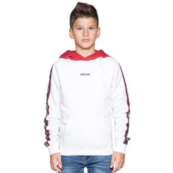 Vêtements Enfant Sweats Deeluxe Sweat junior  à capuche blanc look - 10 ANS Blanc
