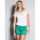Vêtements Femme Débardeurs / T-shirts sans manche Deeluxe Top femme dentelle blanc CLEA  S20106W Blanc