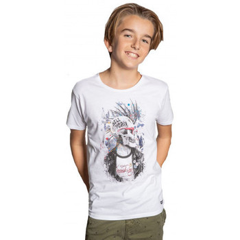 Vêtements Enfant Paniers / boites et corbeilles Deeluxe Tee-shirt  junior ENFIELDON S20188 - 10 ANS Blanc