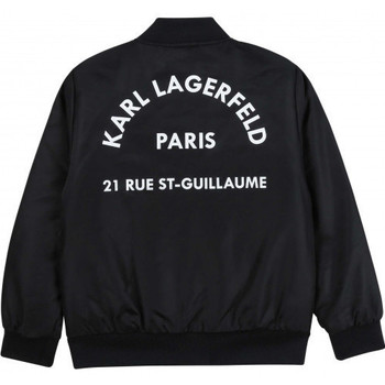 Vêtements Enfant Vestes Karl Lagerfeld Veste junior bombers  noir  Z26067 - 10 ANS Noir