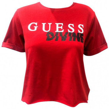 Vêtements Femme Débardeurs / T-shirts sans manche Guess HWVG68 Tee-shirt femme   084A08I3Z0 rouge - XS Rouge