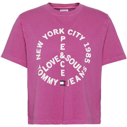 Vêtements Femme T-shirts manches courtes Tommy Jeans DW0DW11282 Rose