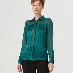 Vêtements Femme Chemises / Chemisiers Joggings & Survêtements Quetsche Vert émeraude