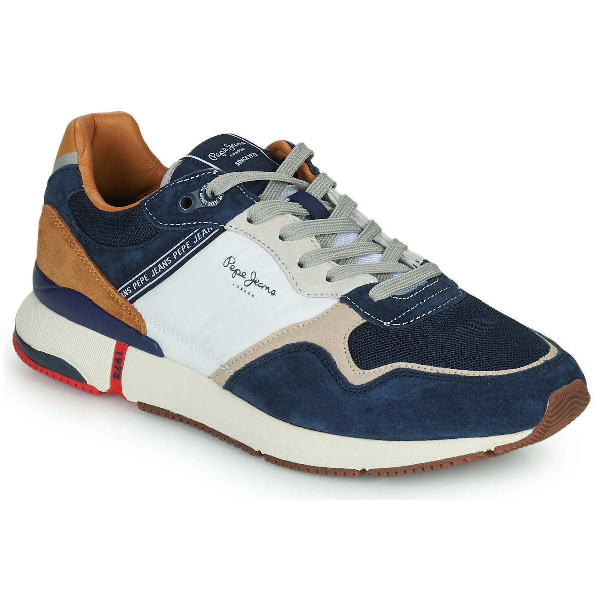 Chaussures Homme Baskets basses Pepe jeans Micro LONDON PRO URBAN Marine / Blanc