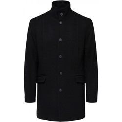 Vêtements Homme Manteaux Selected Manteau en laine boutonné Noir H Noir