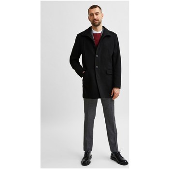 Manteaux Selected Manteau en laine boutonné Taille : H Noir S Noir - Vêtements Manteaux Homme 169 