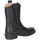 Chaussures Fille Bottes ville Dianetti Made In Italy 9964 Texano Enfant CUIR NOIR Noir